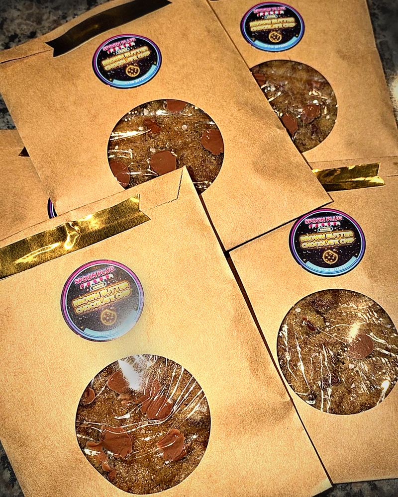 Homemade cookies, bagged and labeled by The Spoon Plug